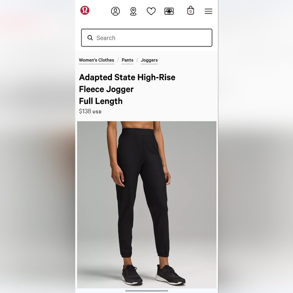 Lululemon Adapted State Fleece Joggers